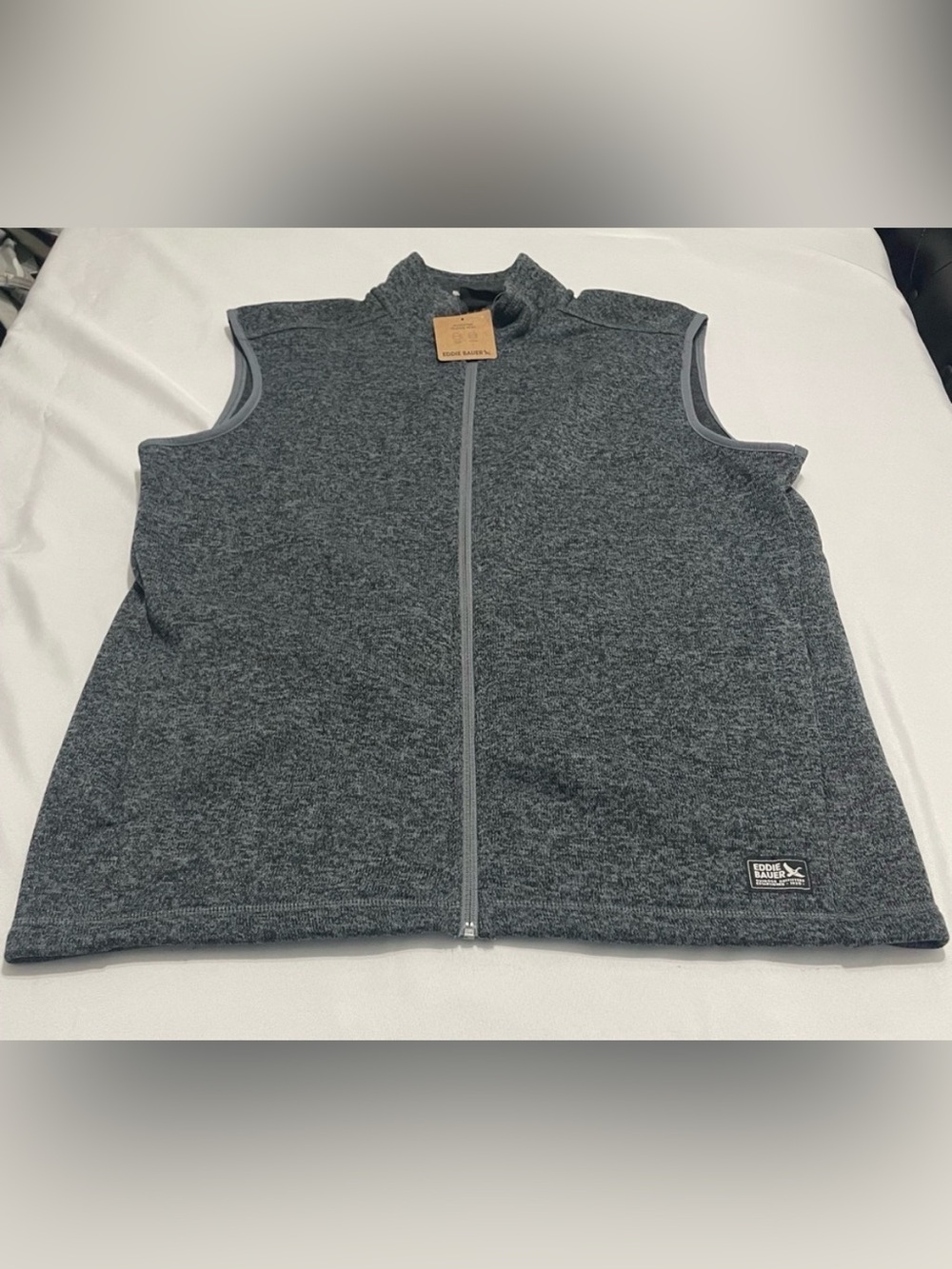 NWT Eddie Bauer Radiator Fleece Vest Gray Men’s Large Outdoor‎ Hiking